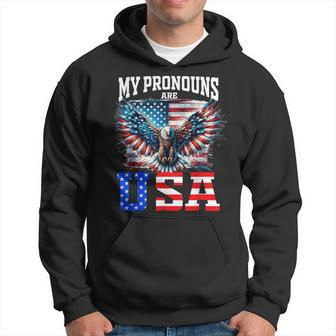 My Pronouns Are Usa Eagle American 4Th Of July Hoodie - Monsterry AU