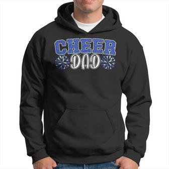 Proud Cheer Dad My Favorite Cheerleader Calls Me Dad Blue Hoodie - Thegiftio UK