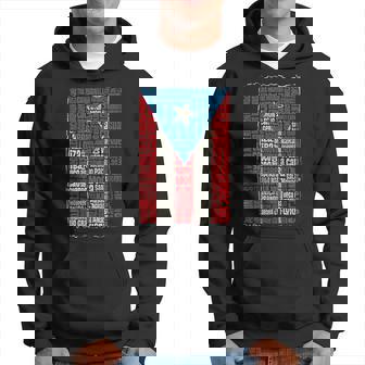Puerto Rican Flag Puerto Rico Towns And Cities Retro Vintage Hoodie | Seseable UK