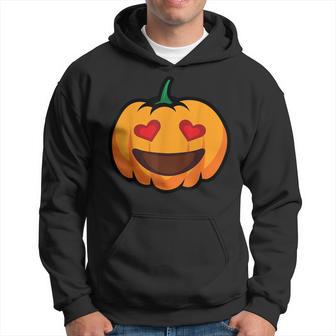Pumpkin Big Smile & Love Eyes Halloween Costume Hoodie - Thegiftio UK