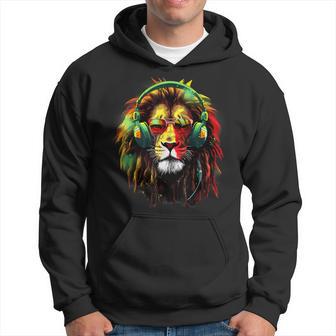 Rasta Reggae Lion Rastafarian Pride Jamaica Reggae Music Hoodie - Thegiftio UK