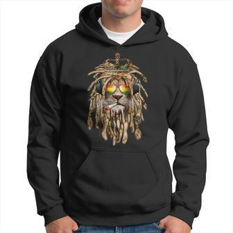 Rastafarian Clothing And Reggae Apparel With Reggae Lion Hoodie - Thegiftio UK