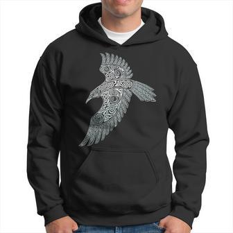 Raven Viking Valhalla North Myths Celtic Symbols Hoodie - Thegiftio UK
