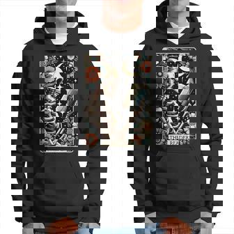 The Reader Tarot Card Skeleton Reading Book Bookworm Bookish Hoodie - Thegiftio