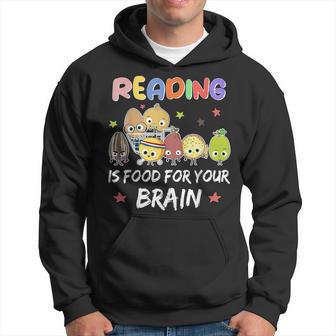 Reading Is Food For Your Brain Children's Books Characters Hoodie - Thegiftio UK