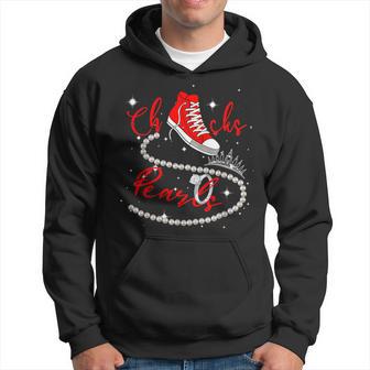 Red Chucks And Pearls Hoodie - Thegiftio UK