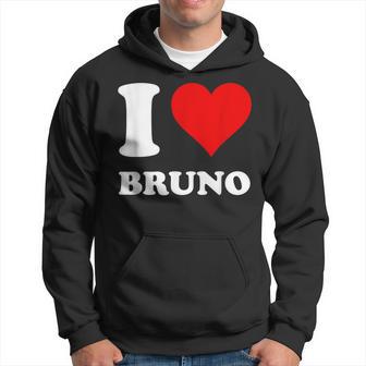 Red Heart I Love Bruno Hoodie - Thegiftio UK