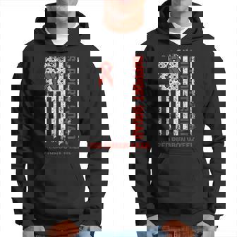 Red Ribbon Week American Flag Vintage Distressed Hoodie | Seseable CA