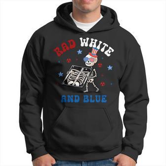 Red White Blue Skeleton Radiology Xray Tech 4Th Of July Hoodie - Thegiftio UK