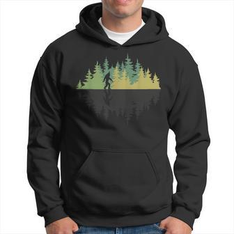 Reflection Forest Trees Sasquatch Conspiracy Yeti Bigfoot Hoodie - Thegiftio UK