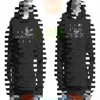Regalo De La De La Hoja De Marihuana Heartbeat Sudadera - Regaloses