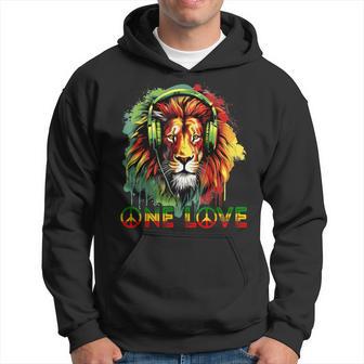 Reggae Music Lion Of Judah Jamaican Roots Rasta Reggae Lion Hoodie - Thegiftio UK