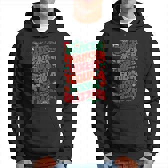 Reindeer Alcohol Names Christmas Party Drinking Alcohol Hoodie - Monsterry