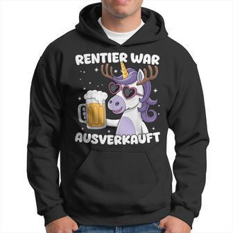 Reindeer War Ausverkauft Christmas Unicorn Kapuzenpullover - Geschenkecke