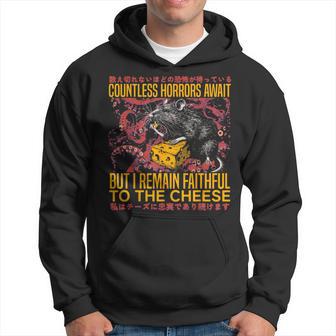 I Remain Faithful To The Cheese Vintage Japanese Rat Lover Hoodie - Thegiftio UK