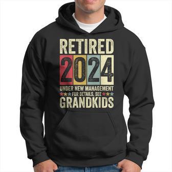 Retired 2024 Under New Management Retirement 2024 Hoodie - Thegiftio UK