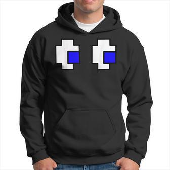 Retro Arcade Game Ghost Eyes Halloween Group Costume Hoodie - Thegiftio UK