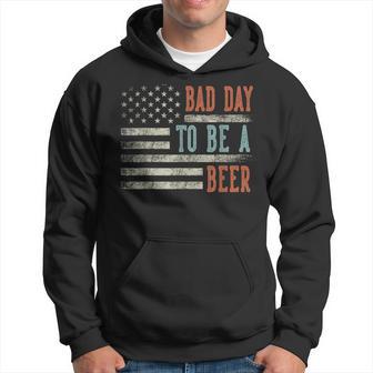 Retro Bad Day To Be A Beer Usa Flag Beer 4Th Of July Hoodie - Thegiftio UK