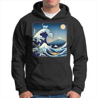 Retro Blue Cat Wave Of Cat Ladies Cat Lover Hoodie - Thegiftio UK