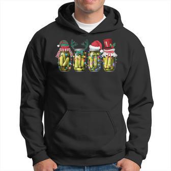 Retro Canned Pickles Christmas Light Homemade Pickle Jar Hoodie - Thegiftio UK