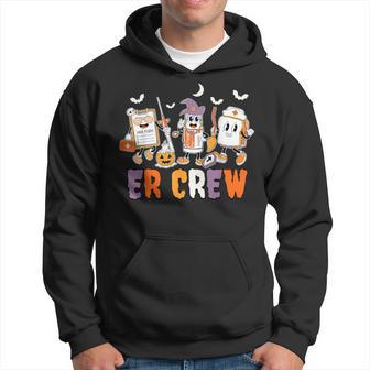 Retro Er Crew Emergency Room Emergency Department Halloween Hoodie - Thegiftio UK