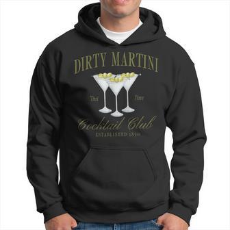 Retro Dirty Martini Cocktail And Social Club Drinking Hoodie - Thegiftio UK