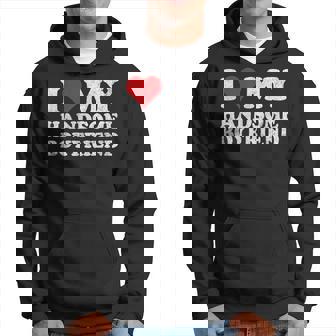 Retro I Love My Handsome Boyfriend I Heart Bf Hoodie | Seseable UK