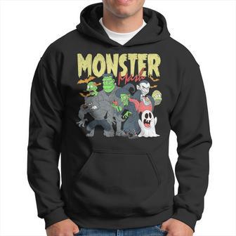 Retro Monster Mash Frankenstein Horror Movies Lovers Hoodie - Thegiftio UK