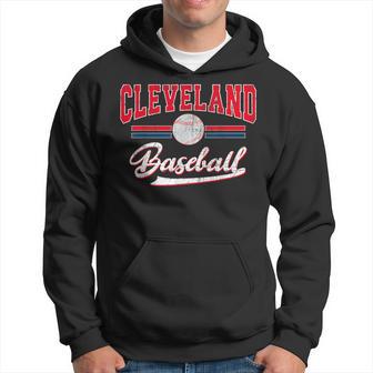 Retro Game Day Vintage Cleveland Baseball Hoodie - Thegiftio UK
