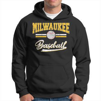 Retro Game Day Vintage Milwaukee Baseball Hoodie - Thegiftio UK
