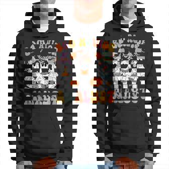 Retro Ghost Boo Havior Analyst Therapist Bcba Halloween Hoodie - Thegiftio UK