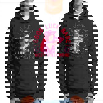 Retro Good Luck Babe Western Cowgirl Pink Pony Club Disco Hoodie - Thegiftio