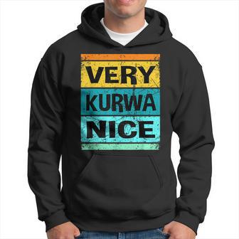 Retro Very Kurwa Nice Poland Polska Hoodie - Thegiftio UK