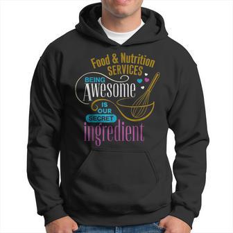 Retro Lunch Lady Food & Nutrition Services Being Awesome Hoodie - Thegiftio UK