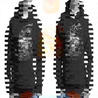 Retro Mountain Nature Animal Wildlife Forest Outdoors Bear Hoodie | Seseable UK
