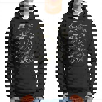 Retro Ocean Wildlife Shark Turtle Octopus Fish Animal Lover Hoodie - Thegiftio UK