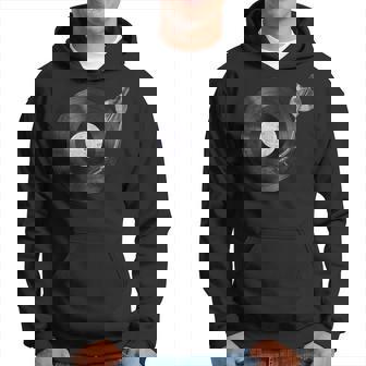 Retro Rock & Roll Vinyl Record Music Melting Graphic s Hoodie - Thegiftio UK