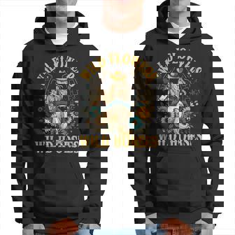 Retro Southern Sunset Cowgirl Wild Flowers Wild Horses Hoodie - Thegiftio UK