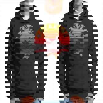 Retro Sunset Paddling Kayak Kayaking Hoodie - Thegiftio UK