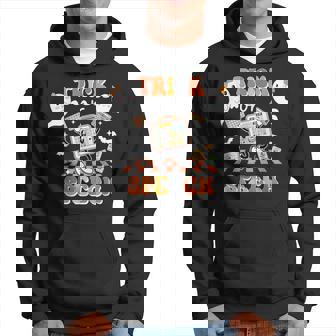 Retro Trick Or Speech Ghost Ghost Speech Therapy Halloween Hoodie | Mazezy