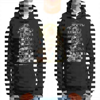 Retro Trump Hunting Deer Beer Drinking Hunting On Back Hoodie | Seseable UK