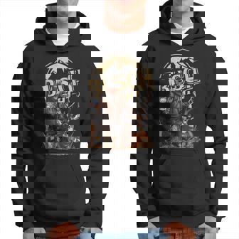 Retro Trump Hunting Deer Beer Drinking Beer Hunting Hoodie - Thegiftio UK