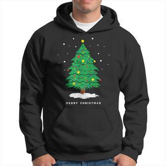 Retro Xmas Merry Christmas Tree Lights Hoodie - Thegiftio UK