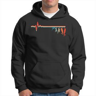 Rock Climbing Mountaineer Bouldering Climber Ekg Heartbeat Hoodie - Thegiftio UK