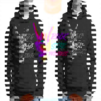 Rockstar Princess Pink Rocker Party Music Rock And Roll Hoodie - Thegiftio UK