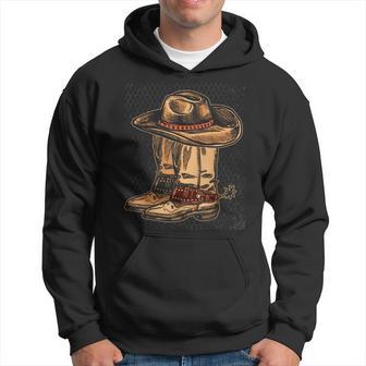 Rodeo Bull Riding Hat Line Dance Boots Cowboy Hoodie - Thegiftio UK