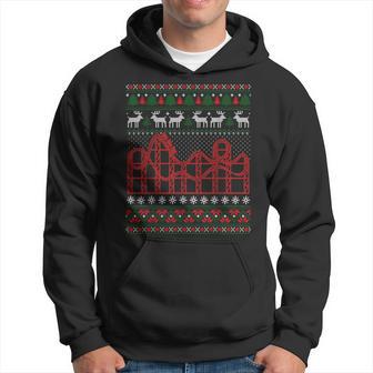 Roller Coaster Scene Ugly Christmas Sweater Hoodie - Thegiftio UK