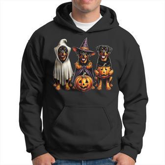 Rottweiler Ghost Halloween Dog Lovers Hoodie - Thegiftio UK