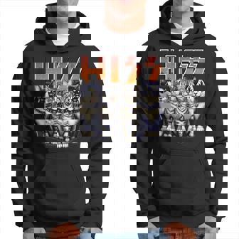 Hiss Cats Kittens Rock Rockin Birthday Idea Hoodie - Thegiftio