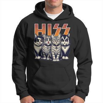Hiss Cats Kittens Rock Rockin Birthday Idea Hoodie - Thegiftio UK